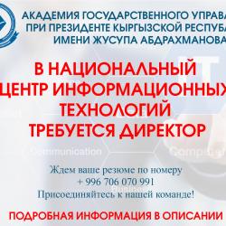 В Национальный центр информационных технологий требуется ДИРЕКТОР